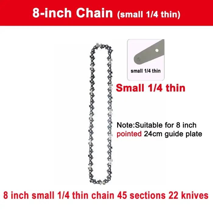 Lame de scies à chaîne de 4 "/6"/8 "pouces pour couper le bois 1/4 "LP 0.043" calibre 28/37/45DL Mini chaînes de