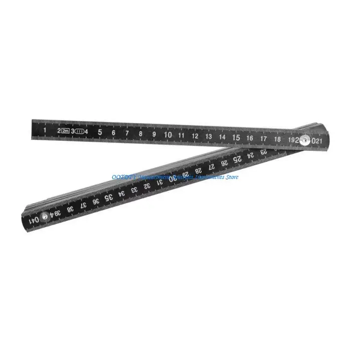 Règle mesure pliante noire compacte 367D 2 m avec échelle claire pour le bricolage l'ingénierie