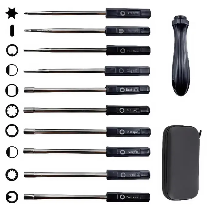 Kit d'outils de réglage du carburateur 10 pièces pour moteurs à 2 temps – Compatible avec les tronçonneuses et les