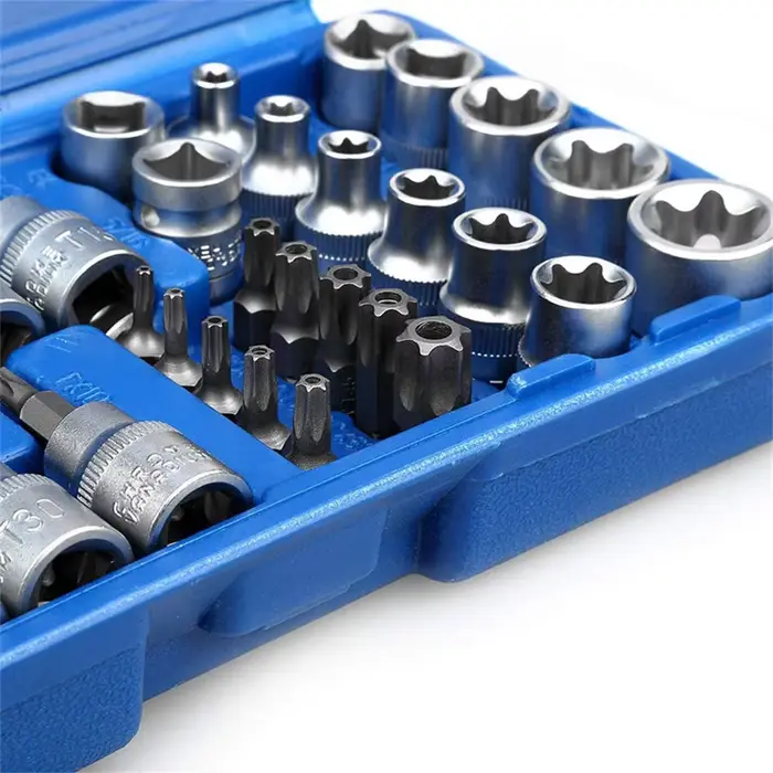 Jeu de douilles et d'embouts Torx Star de haute qualité, 34 pièces, mâles/femelles, embouts de sécur