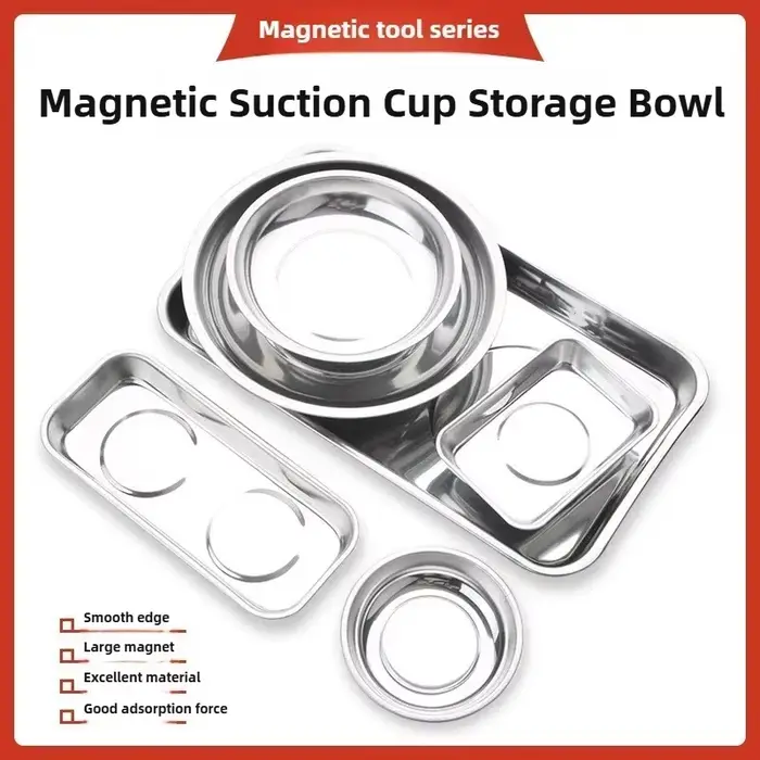 Bol magnétique carré, durable avec plateau de pièces