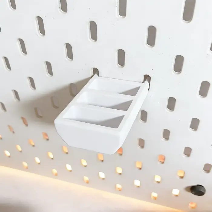 Accessoires de rangement simples à 3 compartiments pour panneau perforé