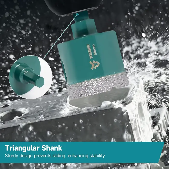 Scie cloche diamantée 20-100 mm – Foret à noyau diamant à tige triangulaire pour perceuse