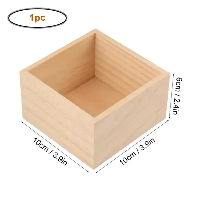 Petite boîte en bois inachevée