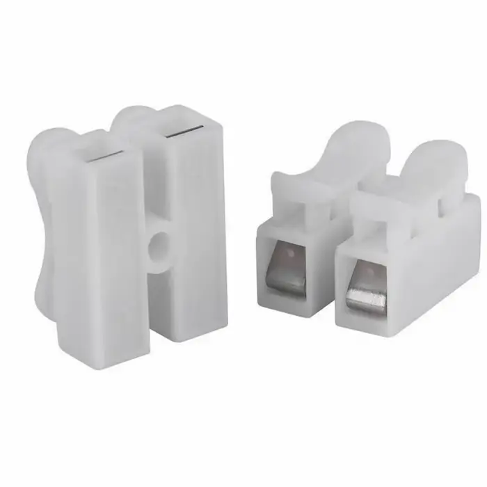 Boîte 55 pièces CH-2 connecteur rapide de fil à ressort 2p bornes à sertir électriques bloc pince de câble d'épissure bande Led facile à installer