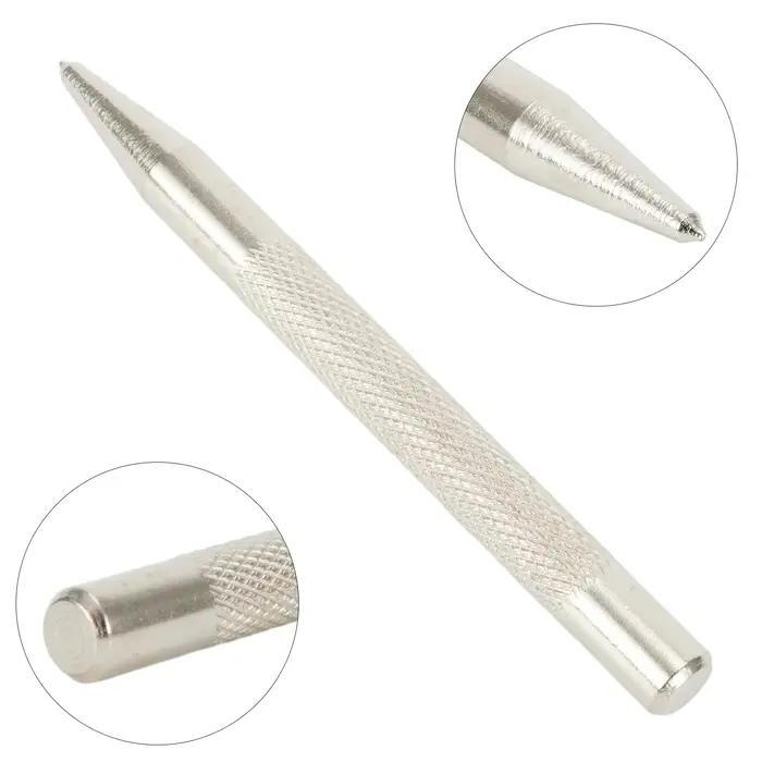 Poinçon central moleté en métal et acier au carbone trempé, centre de points pour trou étanche pour