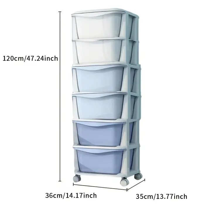 Armoire de rangement multicouche à tiroir en plastique