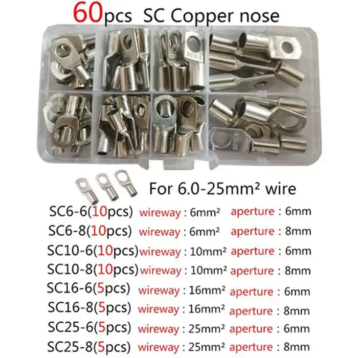 HX-50B 1/60/100 pièces outil de sertissage de câble Portable bornes professionnelles pince à sertir 