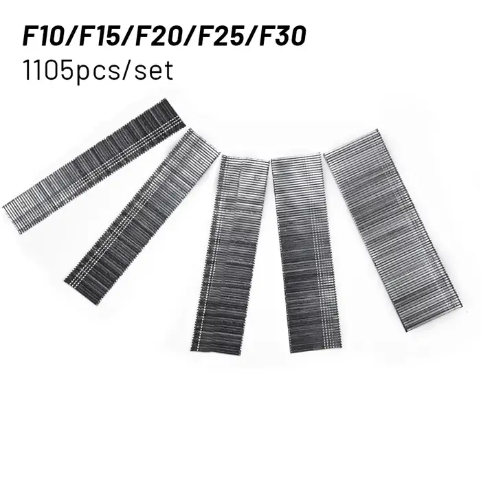 1105 pièces F15/F20/F25/F30 pistolet à ongles droit Brad ongles agrafeuse en acier inoxydable cloueu