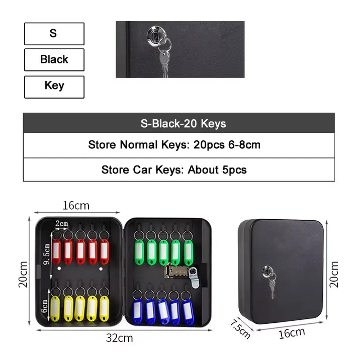 BLOKey Lock-Boîte de rangement pour la maison, le bureau et l'usine, classification, évaluation, cof
