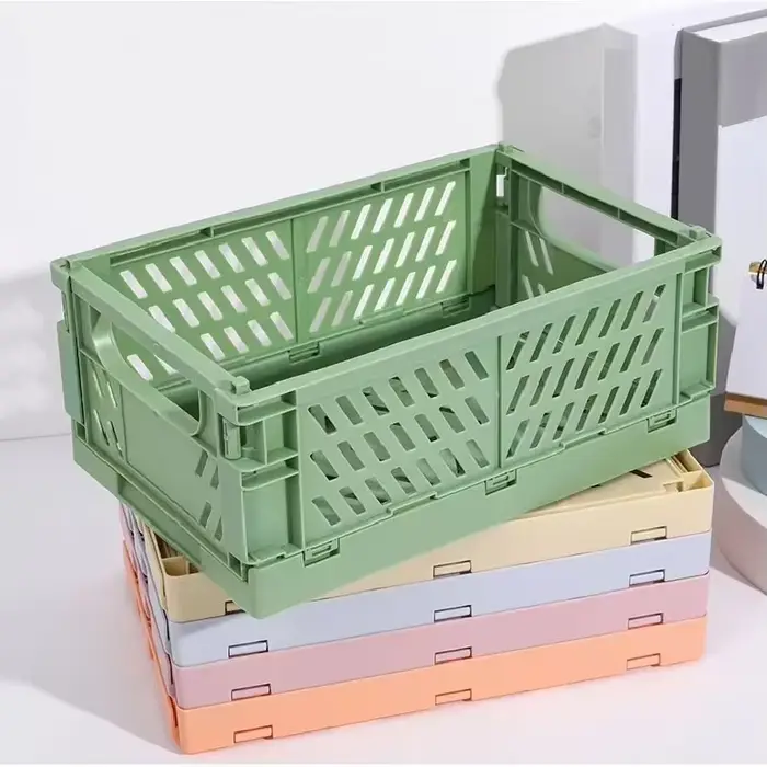 Boîte de rangement pliable avec poignées