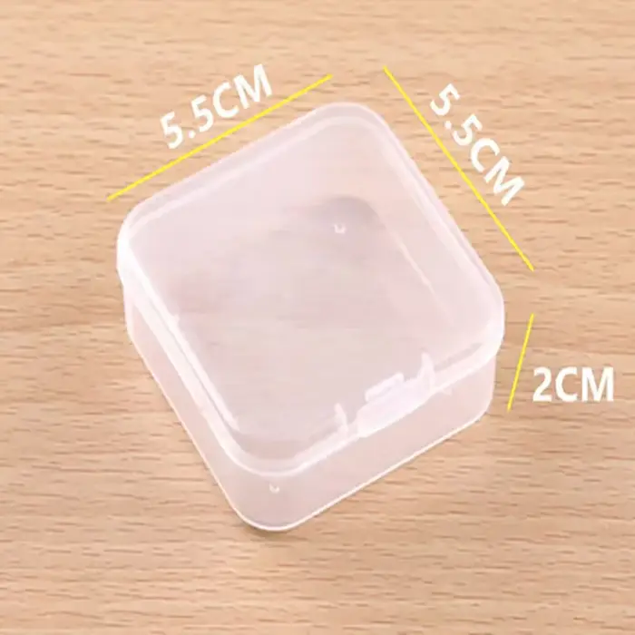 Boîte de rangement carrée en plastique PP