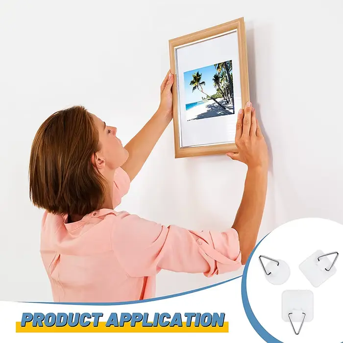 Cintre Adhésif Invisible pour Plaque Murale, Support Rond et Vertical, Crochet pour Vaisselle, 40 Pi