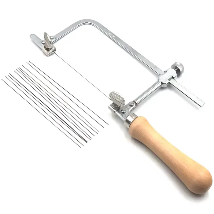 Kit de cadre de scie de bijoutier avec lames, 12 pièces, réglable, pour la découpe de précision des 