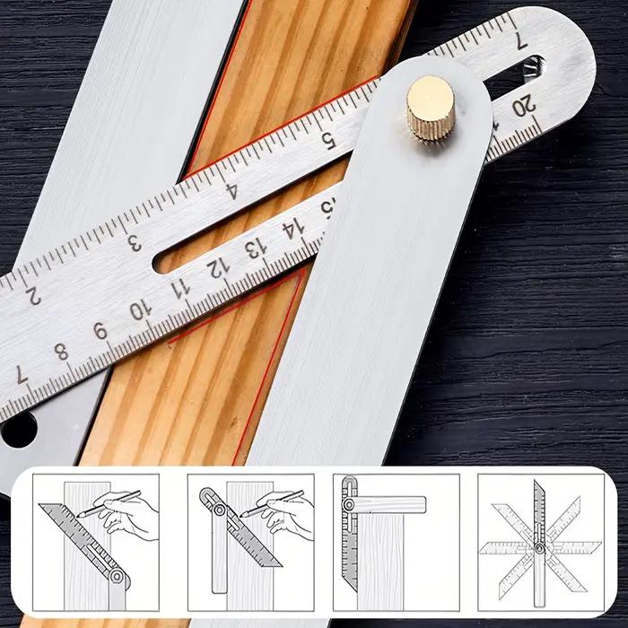 Règle de mesure pour le travail du bois