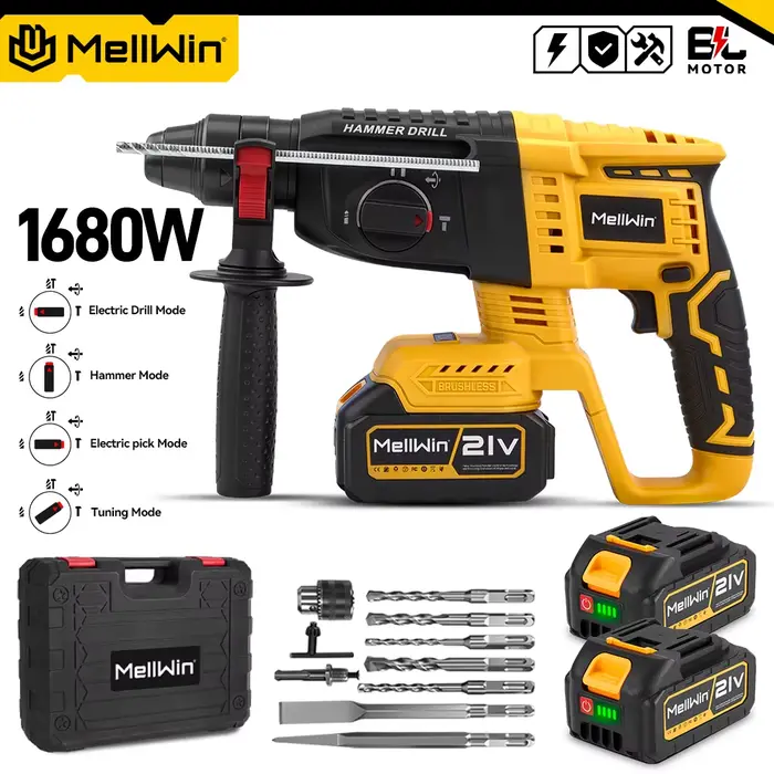 MELLWIN 3 en 1 marteau électrique sans brosse