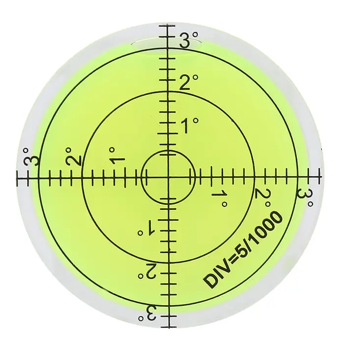 Niveau à bulle rond de 60 mm de diamètre, outil de mesure avec échelle pour l'équilibrage de l'appar