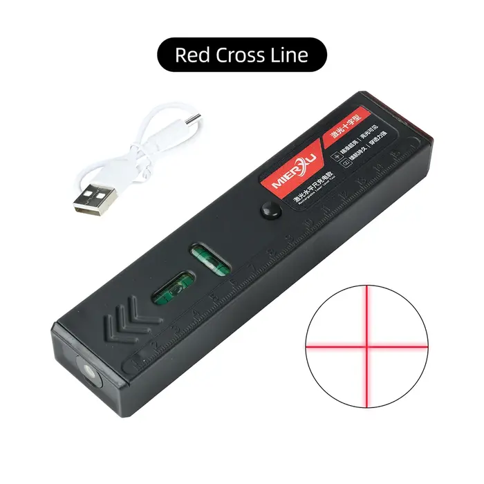 Niveau laser à lignes croisées de haute précision avec aimant puissant pour un nivellement et un alignement précis dans la construction et le travail du bois
