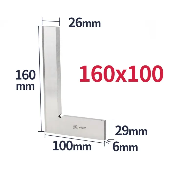 Règle carrée à bord de couteau à 90 degrés