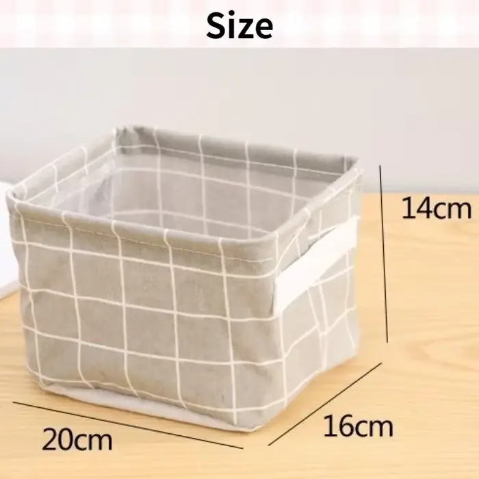 Panier de rangement en tissu avec poignée