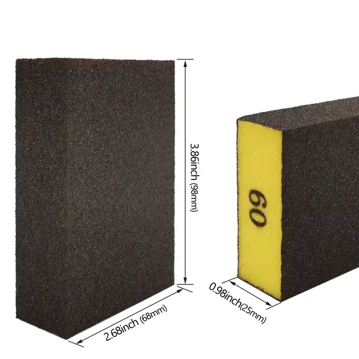 6 pièces/ensemble (60 80 120 180 240 320) bloc de ponçage épais moyen fin, éponges de ponceuse pour 