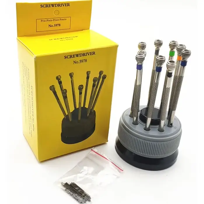 Jeu de tournevis de précision en acier inoxydable, kit d'outils de réparation de montres pour horlog