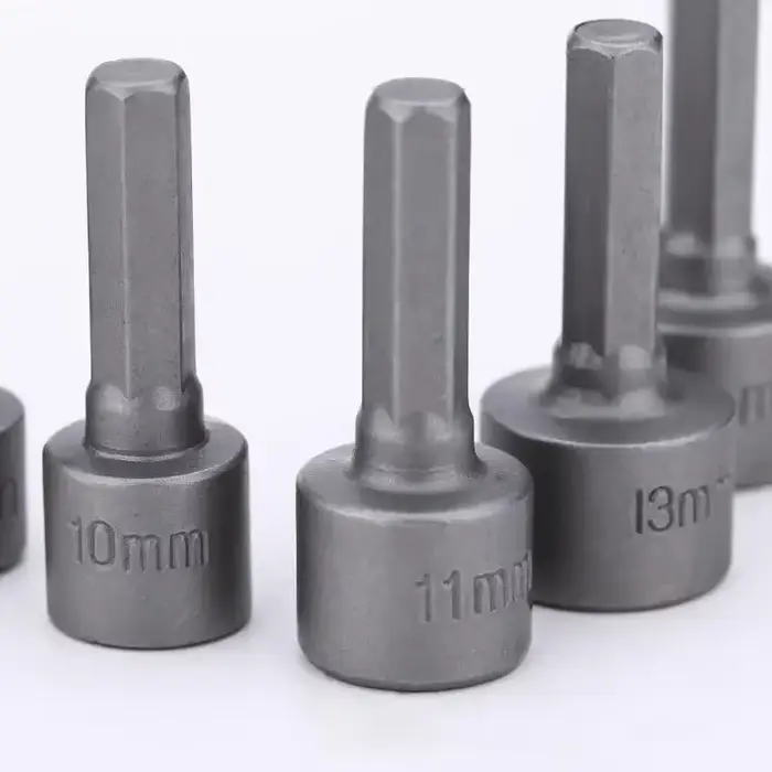 9 pièces/ensemble 5mm-13mm douilles hexagonales manchon buses écrou tournevis ensemble Schroevendraa