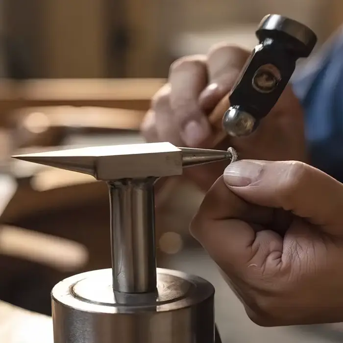 Enclume de corne professionnelle-bloc de banc de fabrication de bijoux pour la martelage d'anneaux en or/argent/cuivre et l'artisanat en métal bricolage