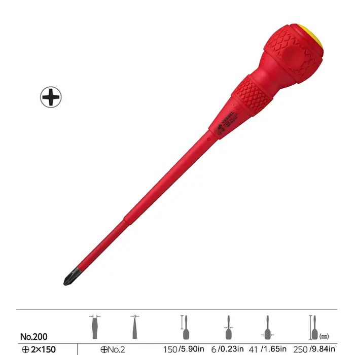 Tournevis isolé VDE 1000V pour électricien