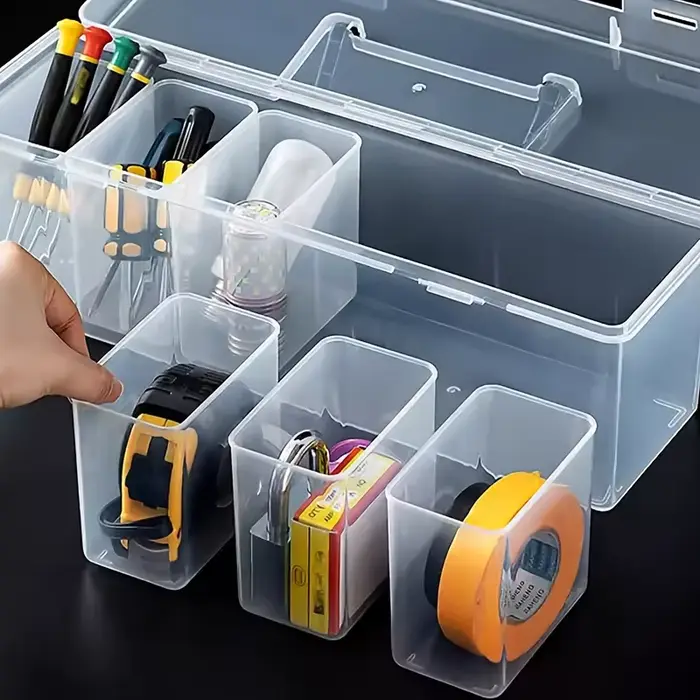 Boîte de rangement portable pour 7 pièces d'outils