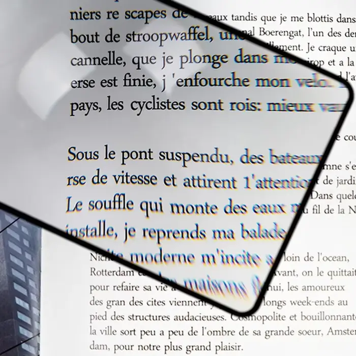 Loupe lumière A5 pleine Page grande feuille