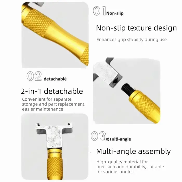 Durable et multifonctionnel. Poignée de clé à molette multi-angles 2 en 1