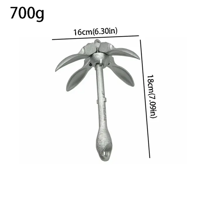 Outil de grappinage pliable en acier au carbone, acier galvanisé, conception compacte, outil marin p