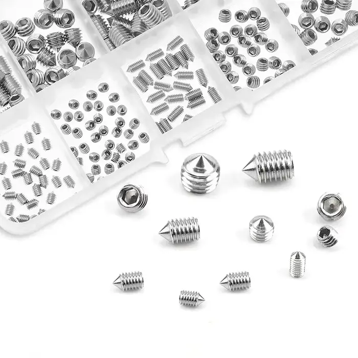 Jeu de vis à douille hexagonale en acier inoxydable, 240 pièces, vis sans tête M3/M4/M5/M6/M8 avec p