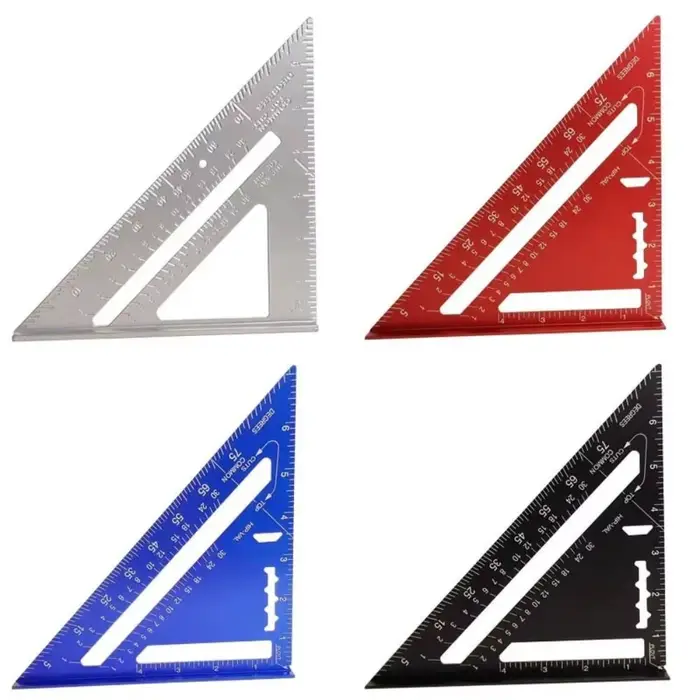Règle triangulaire en alliage d'aluminium de 7 pouces