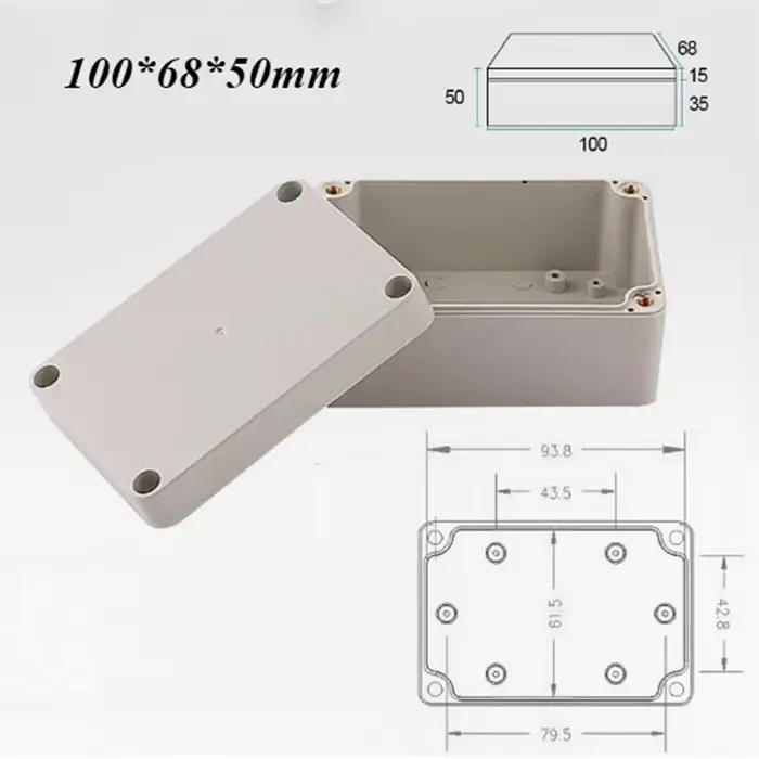Nouvelle boîte de boîtier étanche de haute qualité ABS multistyles boîte de projet électrique boîtie