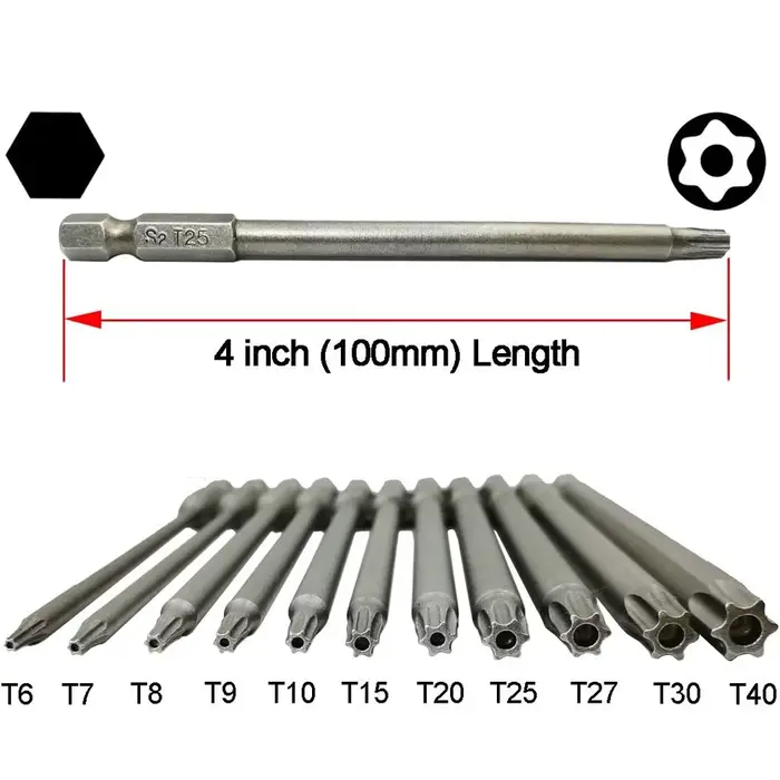 Jeu d'embouts de tournevis à tête Torx magnétique