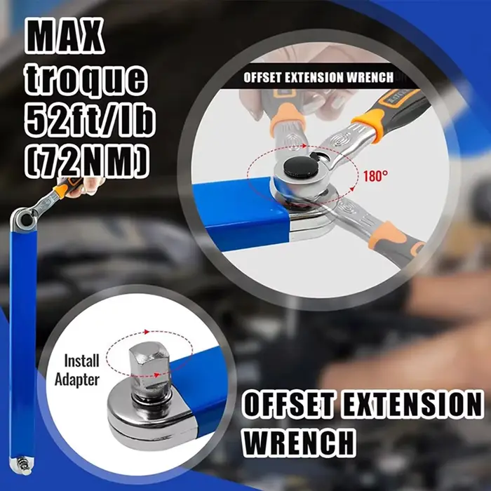 Clé à cliquet d'extension polyvalente avec clé