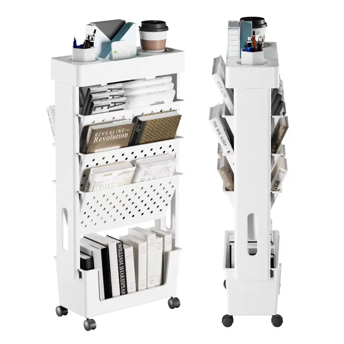 Support de rangement amovible à 5 niveaux pour magazines et journaux, support de rangement pour livr