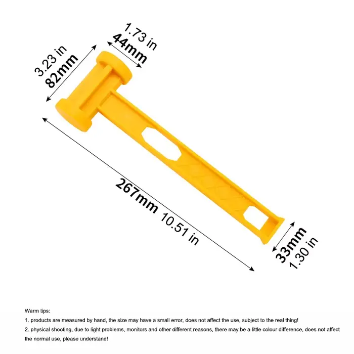 Marteau léger en plastique PE pour clous de tente, équipement de camping, randonnée, outils EDC