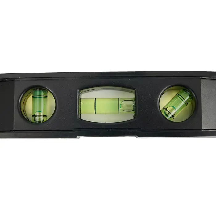 Règle horizontale niveau à bulle à 3 bulles coque ABS magnétique Mini poche outil
