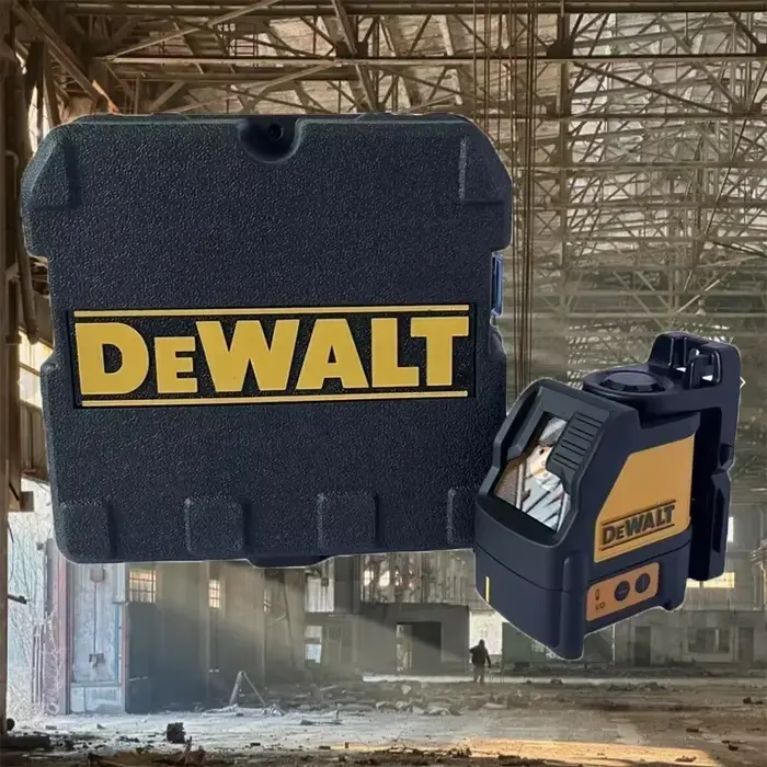 Niveau laser professionnel DDEWALT DW088CG à faisceau vert : Outil de nivellement automatique à 2 lignes haute précision