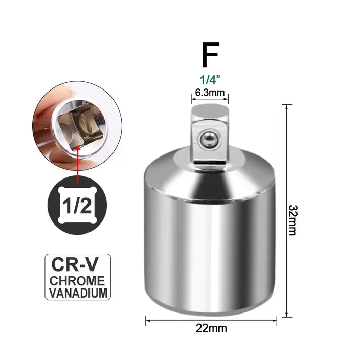 Adaptateur de douille de clé à cliquet en acier inoxydable