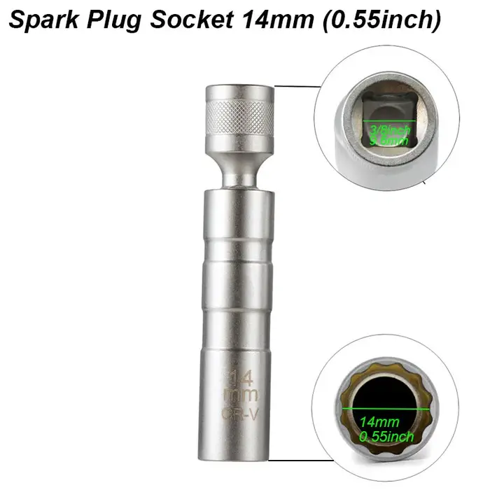Adaptateur de clé à douille de bougie d'allumage 14mm 16mm, Kit de réparation de remplacement, coupl
