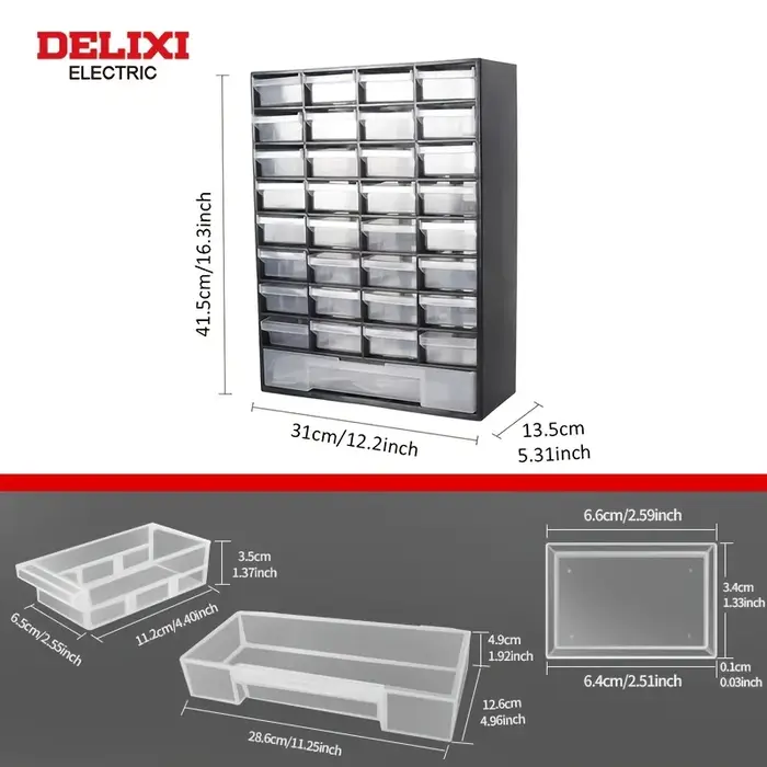 Armoire de rangement d'outils DELIXI ELECTRIC à 33 compartiments