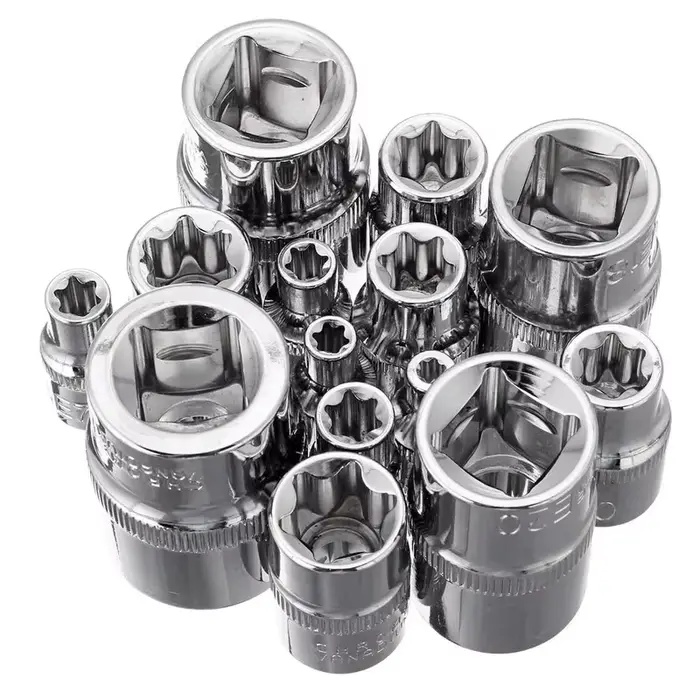 Jeu de douilles en forme d'étoile femelle Torx Bit, outil de réparation de voiture, 5/14 pouces, 1/4