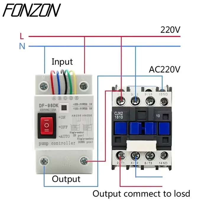 Contrôleur de niveau d'eau automatique DF-96D DF-96DK 20A AC 220V DC24V