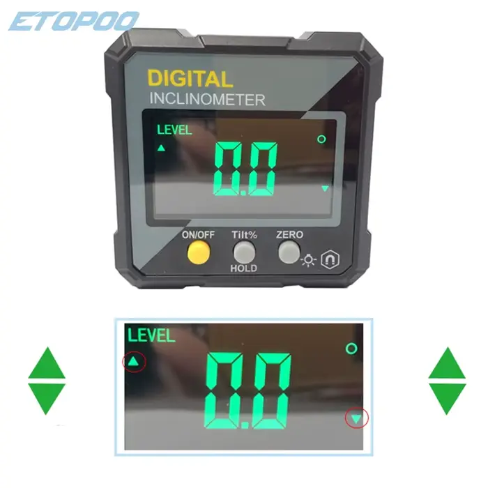 ETOPOO Niveau électronique numérique Fnder d'angle numérique 4*90 °   Inclinomètre magnétique rappor