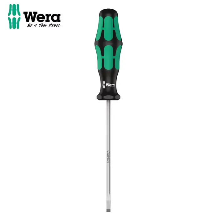 Tournevis WERA 05008006001 à tête plate de 2 mm, anti-roulement, poignée confortable, couple élevé, 