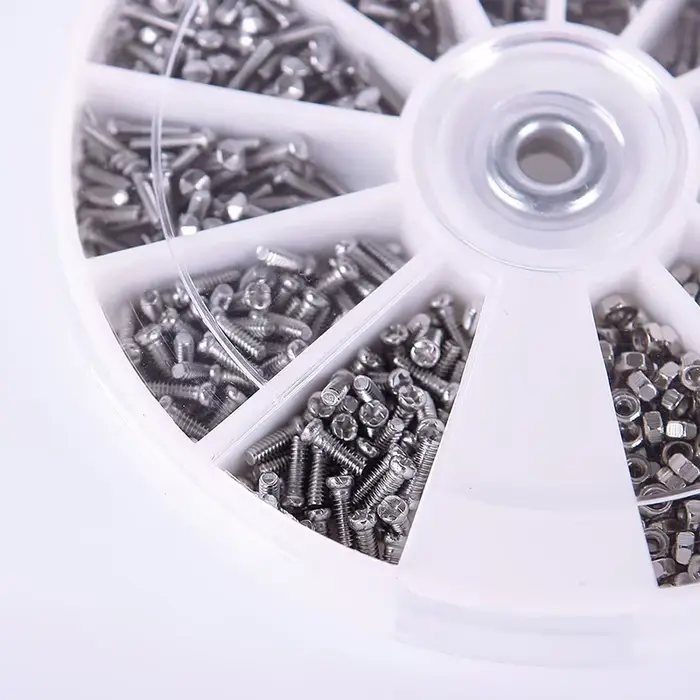 Assortiment d'écrous électroniques en acier inoxydable